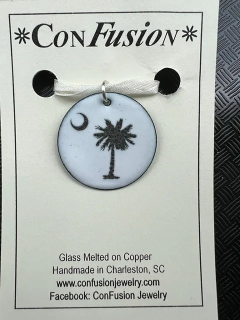 Palm Tree and Moon Necklace